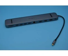Ausinės Adesso Plusonic USB-C Docking Adapteris/Hub 9in1 su HDMI/DP/LAN/USB