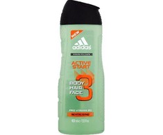 Adidas Active Start 3 viename vyriškas dušo želė 400 ml