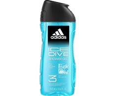 Adidas Ice Dive Dušo želė 3-In-1 Dušo želė vyrams, 250 ml