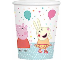 Adikbal Peppa Pig popieriniai puodeliai 250 ml vieno dydžio