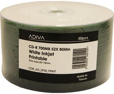 Adiva CD-R 700 MB 52x 50 vnt. (ADIVACDRPRINTSP50)
