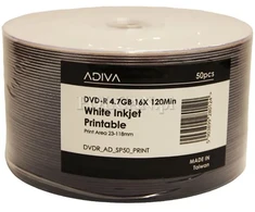 Adiva DVD-R 4,7 GB 16x 50 vnt. (ADIVADVD-RPRINTSP50)