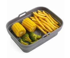 Adler AD 6736 Tacka silikonowa do frytkownicy powietrznej | 19,8 cm x 13,1 cm | daugkartinio naudojimo | silikon spożywczy bpa free