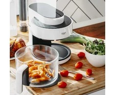 Gruzdintuvė Adler Air Fryer Orkaitė su stikliniu dubeniu | AD 6316 | Galia 1200 W | Talpa 3 L | Konvekcija | Baltas/Juodas