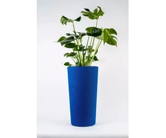 Adoni mėlynas medvilninis gėlių vazonas su įdėklu 32x57 cm – rankų darbo (adoni-ba-blu-57)