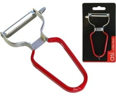 Asi Collection Peeler stainless steel + red PVC