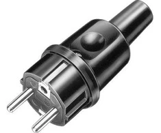 AEP Magnetinis kištukas AEP tiesus vienfazis kaučiukas 16A 230V (9002210)