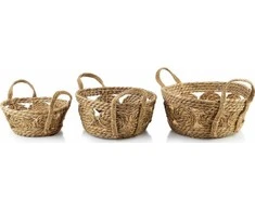 Mondex BALI Komplet 3 KOSZY 30x30x15/27x27x13/2x21x9 cm