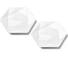 Affek Design RALPH Baltas Komplet 2 talerzy deserowych 24,5x21x2 cm