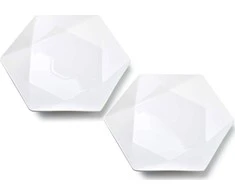 Affek Design RALPH Baltas Komplet 2 talerzy płaskie 32,5x28,5x3 cm