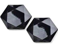 Affek Design RALPH Juodas Komplet 2 talerzy płaskie 32,5x28,5x3 cm
