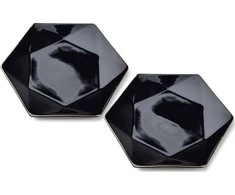 Affek Design RALPH Juodas 2 desertinių lėkščių rinkinys 24,5x21x2 cm