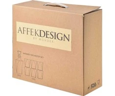 Affek Design EVA TRIANGLE Karafka+6 szklanek 280ml/780ml