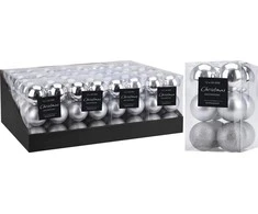 Mondex PIECES Kalėdinių kamuoliukų rinkinys, Ø 6 cm, 12 dalių