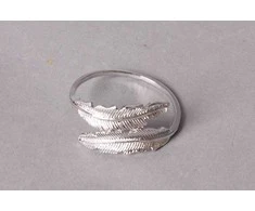 Mondex ADRIANNE sidabrinis plunksnų servetėlių laikiklis 4x4x2cm