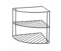 Allesken Affek Design MODERNI VIRTUVĖ Kampinė lentyna metalinė 22,5x22,5x21,5 cm