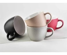 Affek Design SALLY LINES Juodas Puodelis 480ml 11x14.5x8cm