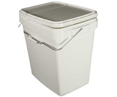 Okko Affek Design SQUARE BUCK WITH LID 31X30X40CM 25L WHT