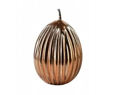 Mondex Candle GORRUOTAS KIAUŠINIS didelis 7,5x10cm rožinis auksinis