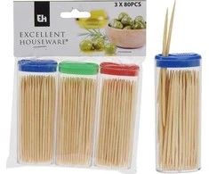 Affek Design Bambukiniai dantų krapštukai 3x80 vnt.
