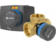Afriso 3 krypčių rotacinis maišymo vožtuvas ARV 385 Vario ProClick + ARM 343 ProClick, DN32, Rp1 1/4", Kvs 7,5-19