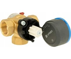 Afriso 3 krypčių rotacinis maišymo vožtuvas ARV 382 Vario ProClick + ARM 343 ProClick, DN20, Rp3/4", Kvs 3,5-9