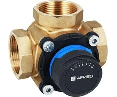 Afriso ProClick valdymo rinkinys: 4 eigų sukamasis maišymo vožtuvas ARV 486 ProClick, DN40, Rp1 1 / 2 ", Kvs 25 + elektrinis vykdiklis ARM 343 ProClick (1348644)