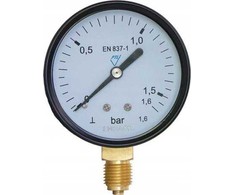 Afriso Standartinis manometras RF63 D201 0-1,6bar 1/4 RAD klasė 1,6 (S)A