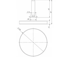 Afriso Termometras bimetališkas BiTh 100,fi100 mm, 0÷160°C, L 63 mm, G1/2'' kirvis, kl. 2