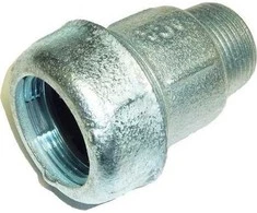 AGAflex suspaudimo jungtis mėlyno plieninio vamzdžio (PE) su 3/8" GZ kaiščio galu