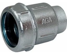 AGAflex Spaustuko jungtis pliko plieninio vamzdžio galui, mėlyna (PE) su GZ 3/8''