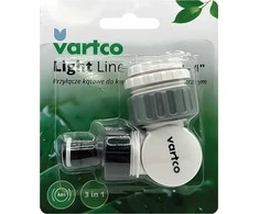 Agaplast kampinė čiaupo jungtis su vidiniu sriegiu 1/2" - 3/4" - 1" LIGHT Line (1/4) - lizdinė plokštelė