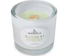 Agdexpert Sojų skonio žvakė „Bamboo Forest“, balta, 170 g