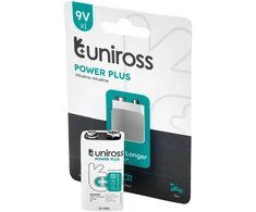 Agfa Uniross Batteries „Uniross Power Plus“ šarminės baterijos 6LR61 9V 600mAh, 1 vnt.