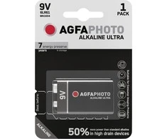 1x Baterija AGFAPHOTO ULTRA 9V 6LR61 ALKALICZNA