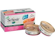 SCHESIR vištiena filė su kumpiu želė - šlapias kačių maistas - 6x50g