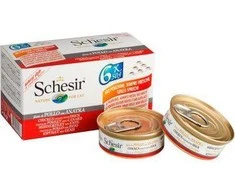 SCHESIR vištiena filė su antiena sultinyje - šlapias kačių maistas - 6x50g