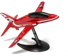 Airfix QUICKBUILD Raudona Arrows Hawk – lėktuvo konstruktorius be klijų