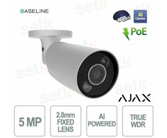 Ajax BulletCam HL 126253.217.WH1 F2.8 (balta, 5MP, 50m IR+LED, IP65)