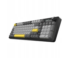 Ajazz AK980-V2 mechaninė žaidimų klaviatūra su dovanų jungikliais, juodos spalvos, su RGB ekranu
