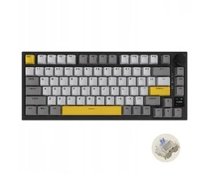Ajazz Klaviatūra AK820 Pro dovanų jungiklis juodai pilkas-geltonas-3 modelių RGB