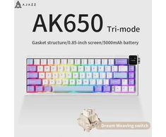 Ajazz Klaviatūra žaidimams mechaninė AK650 Dream Weaver Switch Violetinė-Baltas-Mėlyna-3 modelis-RGB