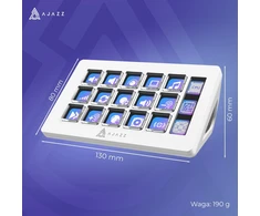 Ajazz Srautinio transliavimo valdymo pultas Ajazz AKP153E USB Baltas
