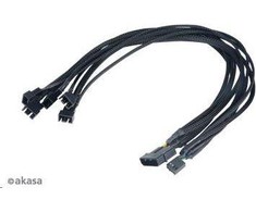 Akasa 4-pin - 4-pin x5, 0,45 m, Juoda (AK- CBFA03- 45)