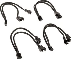 Akasa PWM Fan Splitter, 4 Pack – juodas