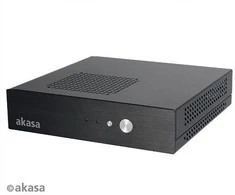 Akasa Cypher Thin–Mini–ITX korpusas, 120 W PSU, OEM – juoda