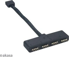 Akasa RGB LED Splitter kabelis, nuo 1 iki 4 vnt., 10cm, juodas AK-081