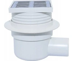 AKCES 11955 ŠONINĖ DRAIN GRADE FI 50 100X100 MM Baltas NERŪDIJA. // S.KRAT-A.10X10-BO-50/NI/BI