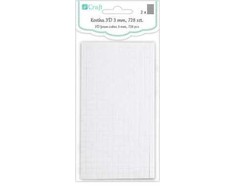 Dallprint Dvipusio lipnumo kvadratėliai 3D 5X5mm, 728vnt