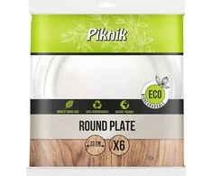 Vienkartinės lėkštės iš cukranendrių Piknik ECO 6vnt